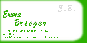 emma brieger business card